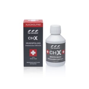 CHX mouthwash with chlorhexidine